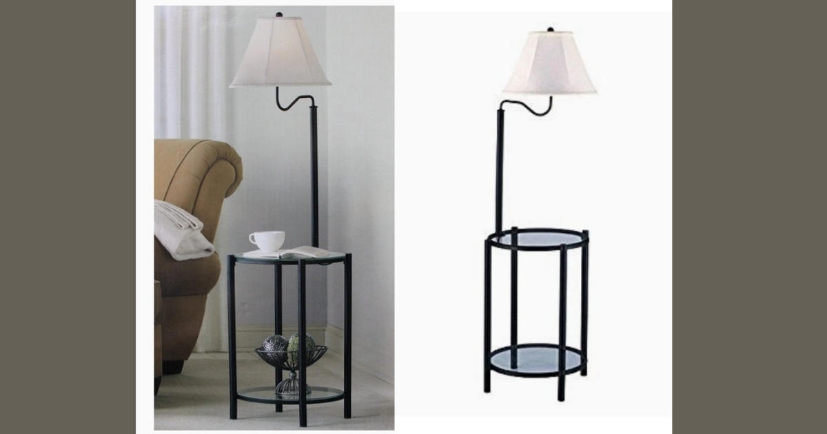 mainstays floor lamp with table