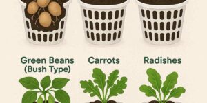 6 Vegetables You Can Grow in a Laundry Basket